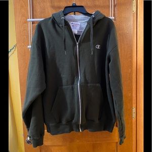 Oversized Champion Green Hoodie